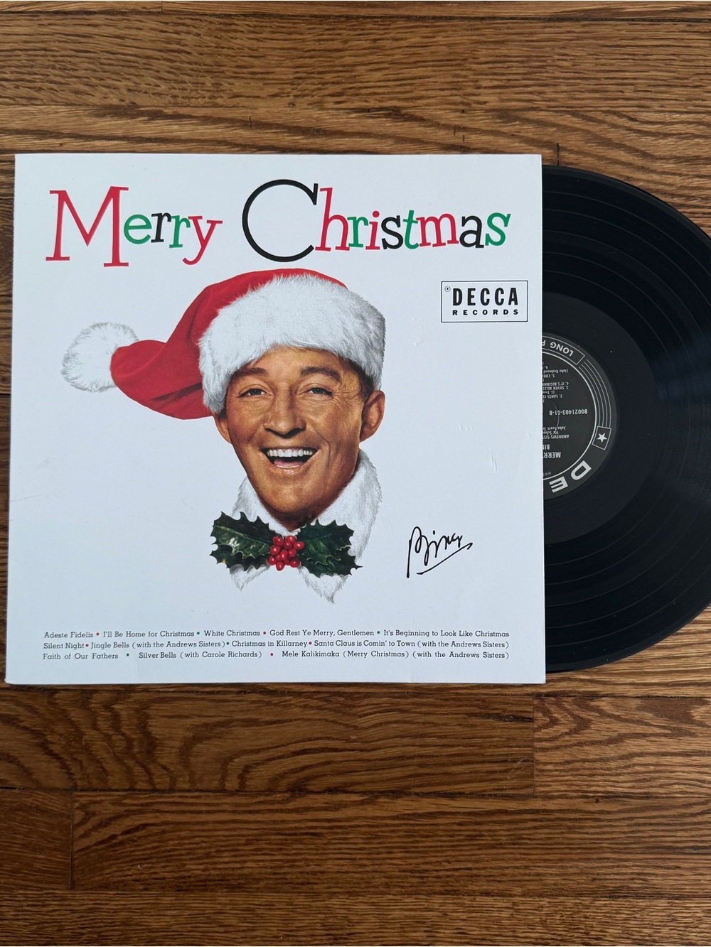 Merry Christmas Bing Crosby Vinyl Record